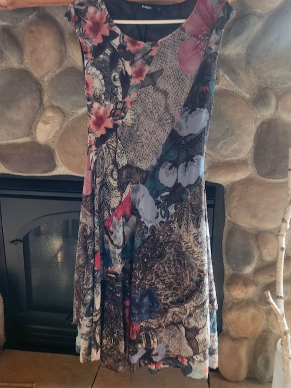 Desigual Floral Mixed Pattern Dress, Size Small | Never worn